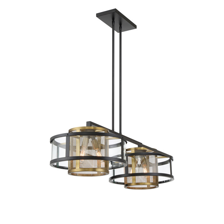 Soho Coal & Soft Brass 6-Light Industrial Chic Pendant