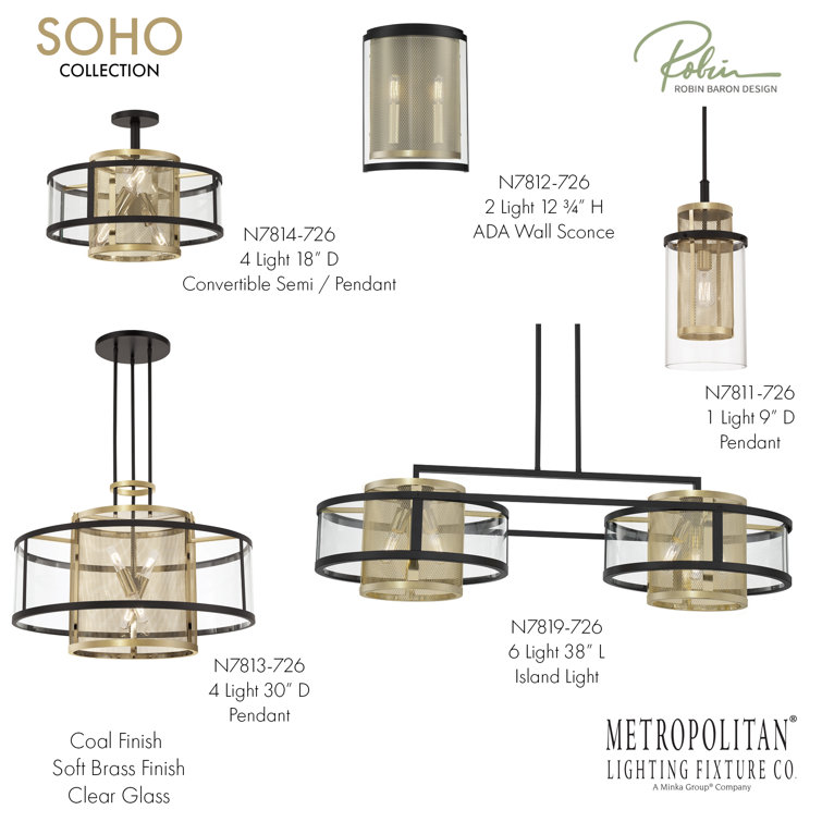 Soho 2-Light Dimmable Coal and Soft Brass Wire Mesh Sconce