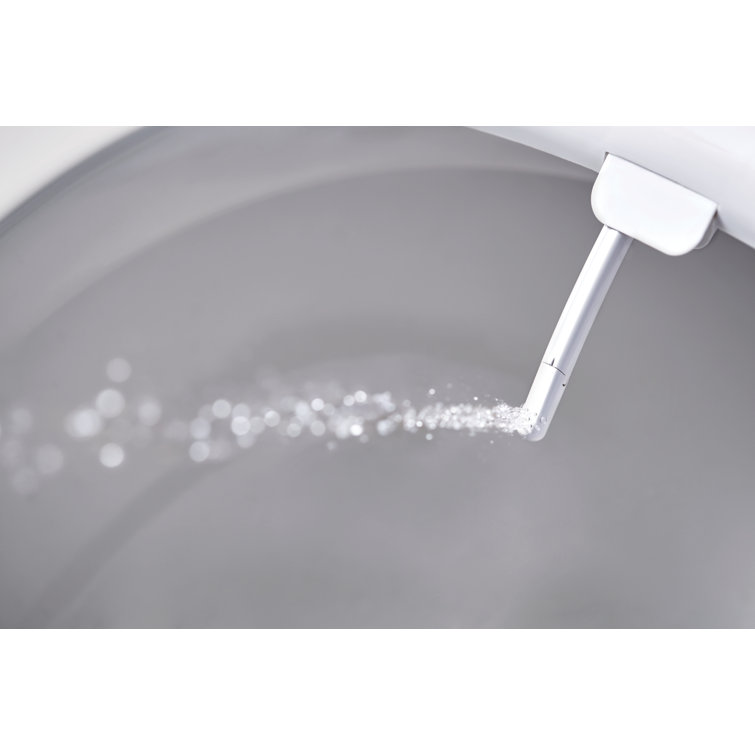 White Non-Electronic Round Bidet Seat with Soft-Close Lid