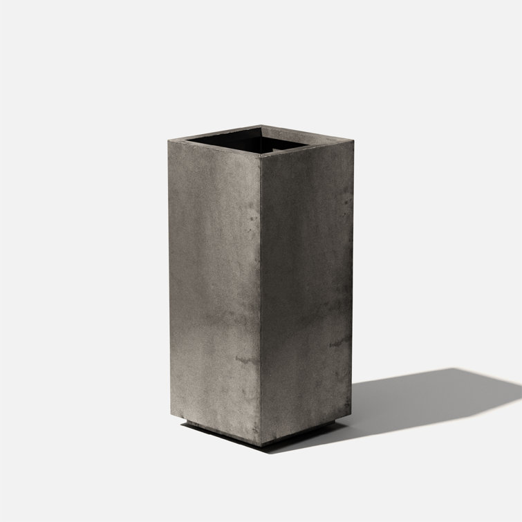 Elegant Corten Steel 24 Gallon Square Pedestal Planter