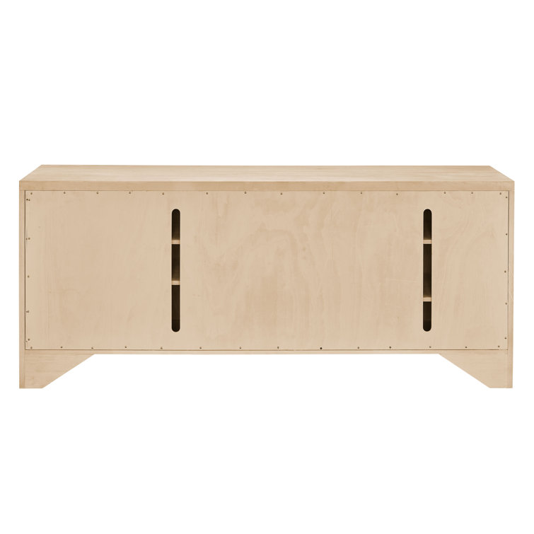 Natural Oak 76" Modern Farmhouse Media Console