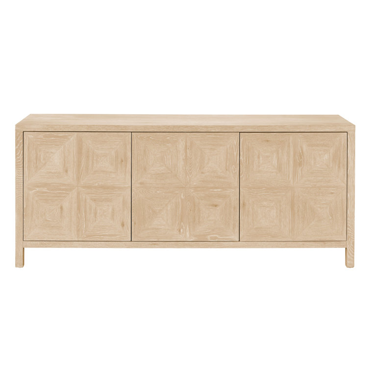 Natural Oak 76" Modern Farmhouse Media Console