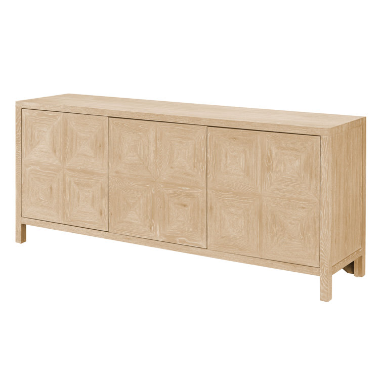 Natural Oak 76" Modern Farmhouse Media Console