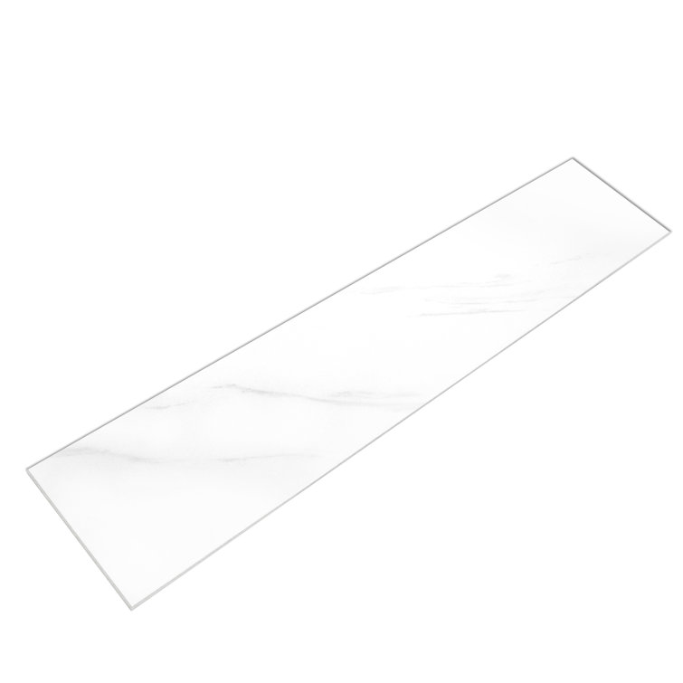 Carrara White Stone Composite Peel and Stick Backsplash Tiles