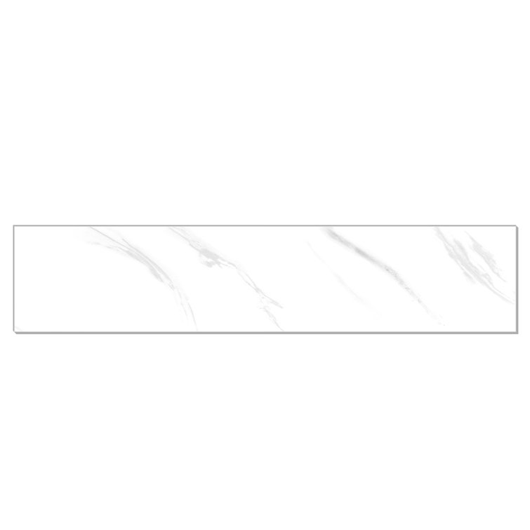 Carrara White Stone Composite Peel and Stick Backsplash Tiles