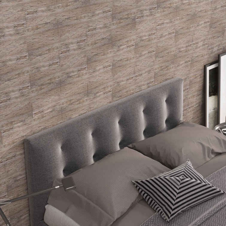 Gray Stone Composite Peel and Stick Kitchen Backsplash Tiles