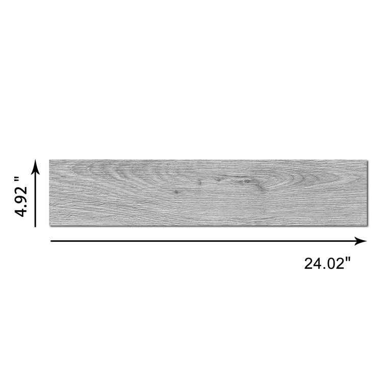 Light Gray Polished Stone Composite Peel and Stick Tile