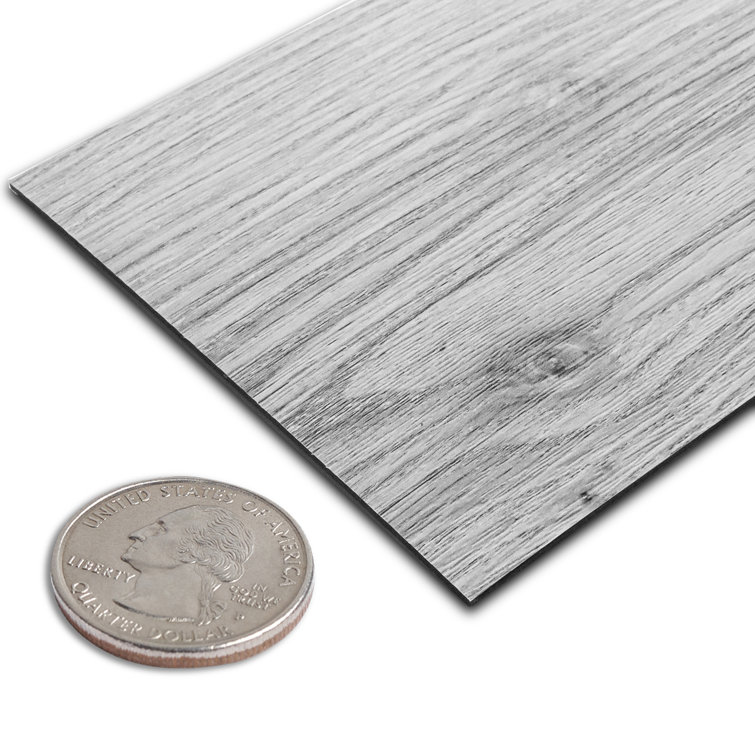 Light Gray Polished Stone Composite Peel and Stick Tile