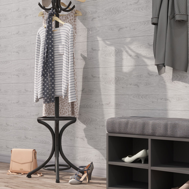 Light Gray Polished Stone Composite Peel and Stick Tile
