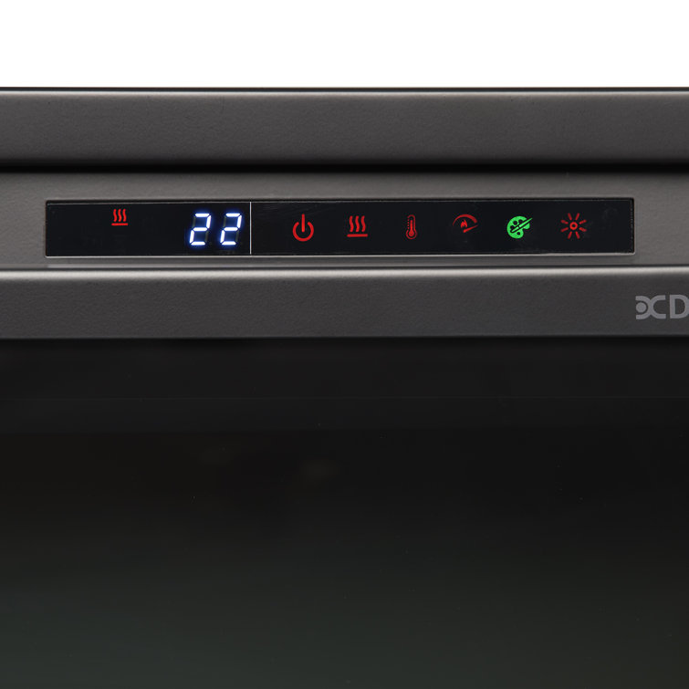 26'' Black Electric Firebox with Acrylic Ember Bed