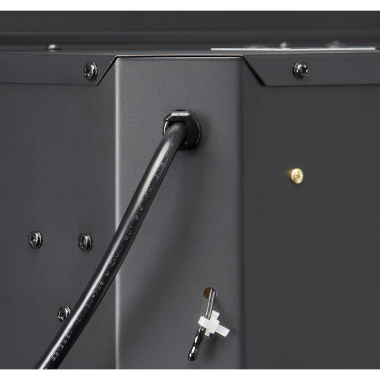 26'' Black Electric Firebox with Acrylic Ember Bed