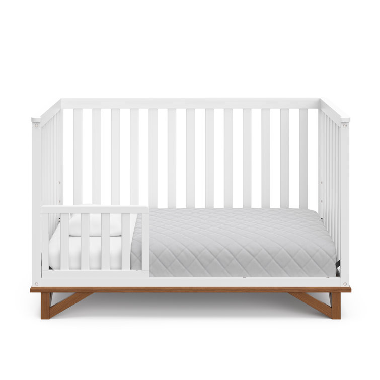 Santa Monica White and Driftwood 5-in-1 Convertible Crib