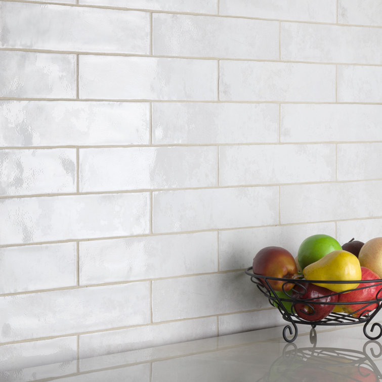 Biarritz White 3" x 12" Ceramic Wall Tile