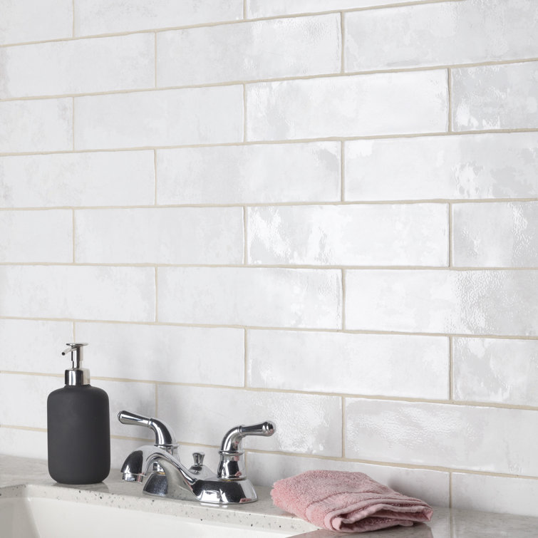 Biarritz White 3" x 12" Ceramic Wall Tile