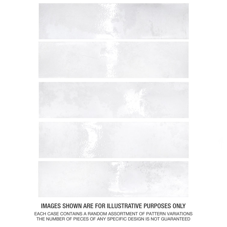 Biarritz White 3" x 12" Ceramic Wall Tile