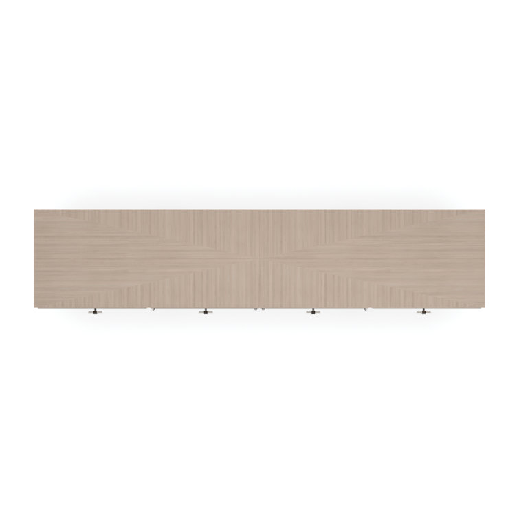 Woodland Gray and Deep Bronze 82.5'' Sideboard with Reeded Fronts