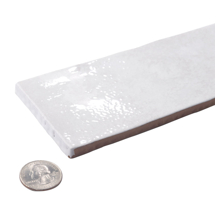 Biarritz White 3" x 12" Ceramic Wall Tile
