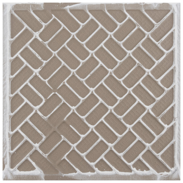 Llama Arte Loire Verso Brown Porcelain Patterned Wall & Floor Tile