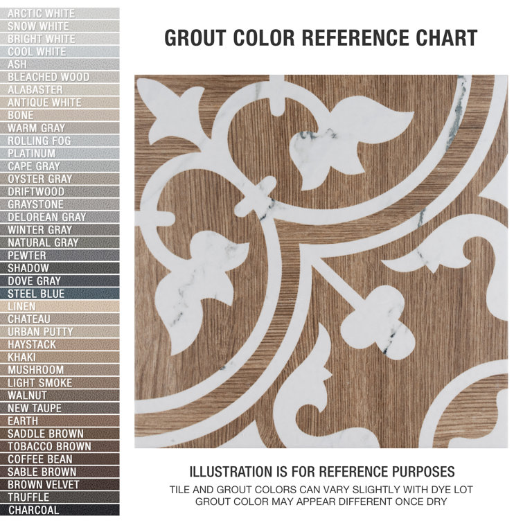 Llama Arte Loire Verso Brown Porcelain Patterned Wall & Floor Tile