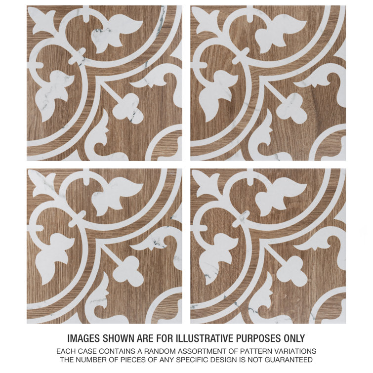 Llama Arte Loire Verso Brown Porcelain Patterned Wall & Floor Tile
