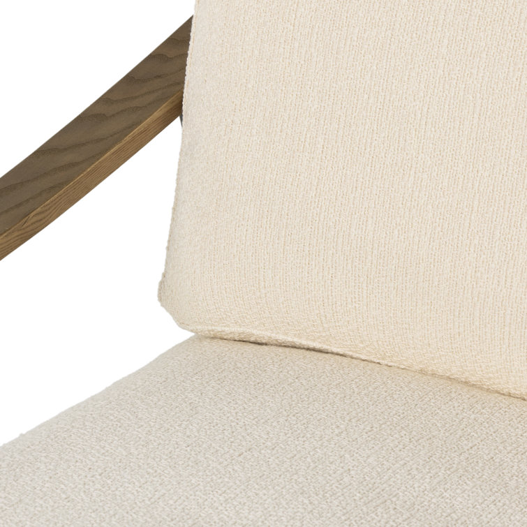 Kerbey Ivory Contemporary Leather Accent Chair