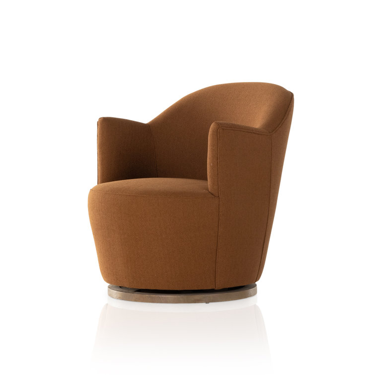 Auburn Patton Burnish Swivel Chair with Wood Base
