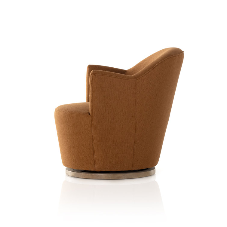 Auburn Patton Burnish Swivel Chair with Wood Base