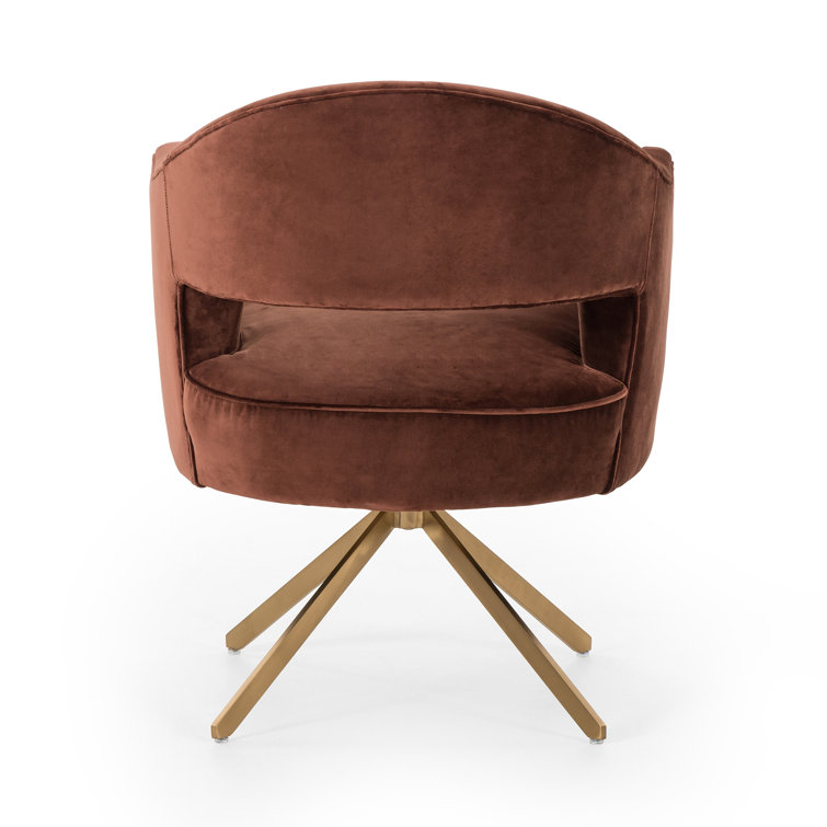 Surrey Auburn Contemporary Swivel Task Chair with Brass Legs