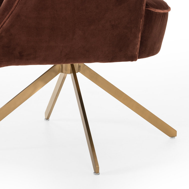 Surrey Auburn Contemporary Swivel Task Chair with Brass Legs