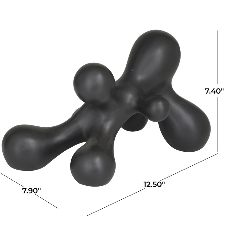 Black Porcelain Abstract Decorative Sculpture