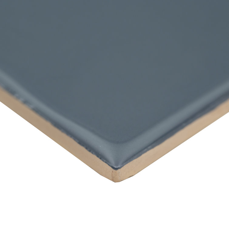 Urbano Navy Glossy 4'' x 12'' Ceramic Subway Wall Tile