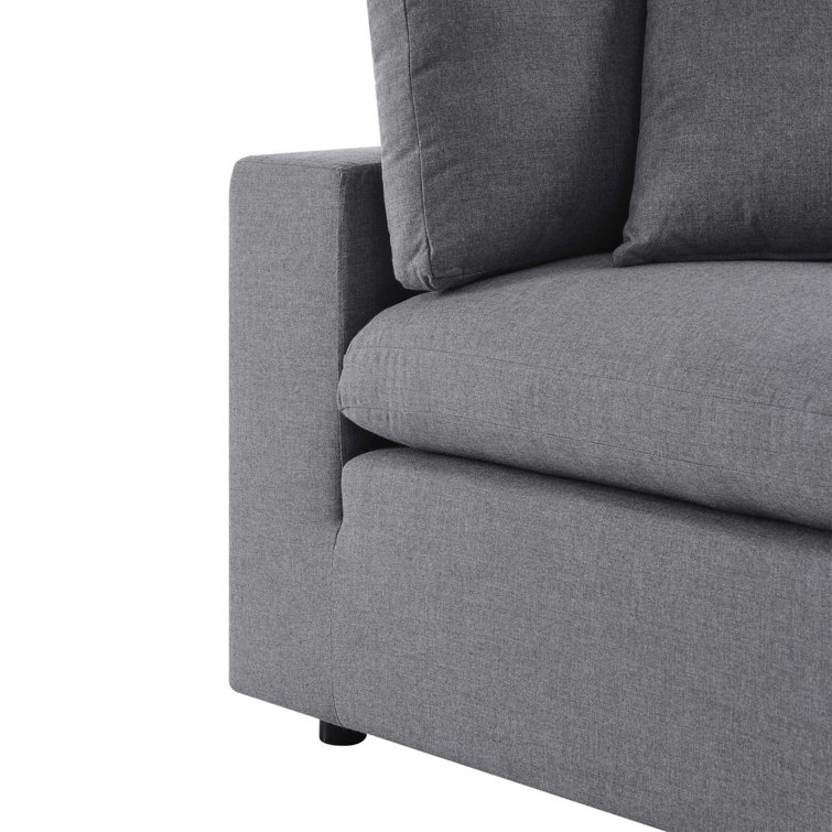 Sunbrella Gray Outdoor Armless Patio Chair with Aluminum Frame
