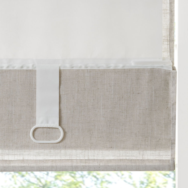 Kyler Light Gray Linen Blend Cordless Roman Shade