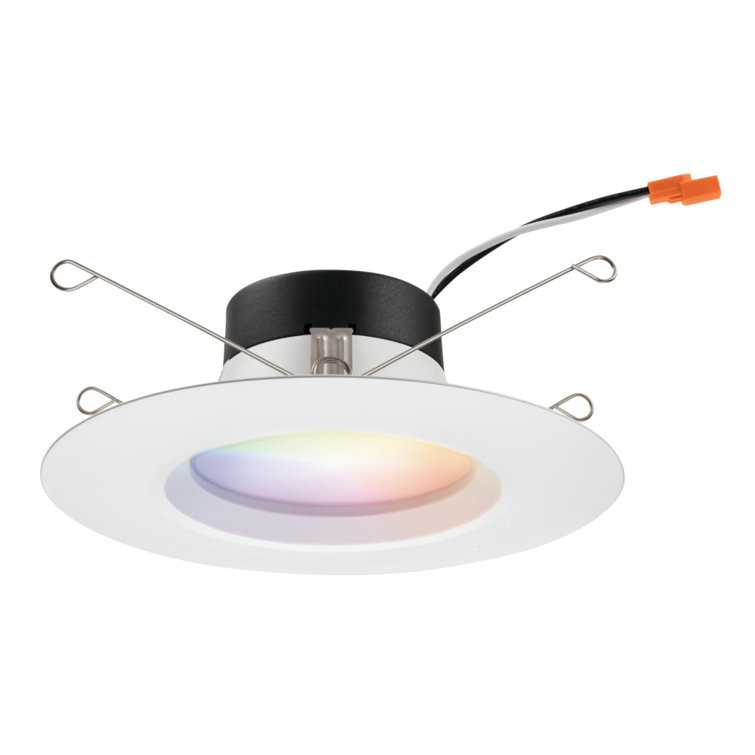 Matte White Aluminum Smart LED Retrofit Downlight Kit, 5-6 Inch, 4 Pack