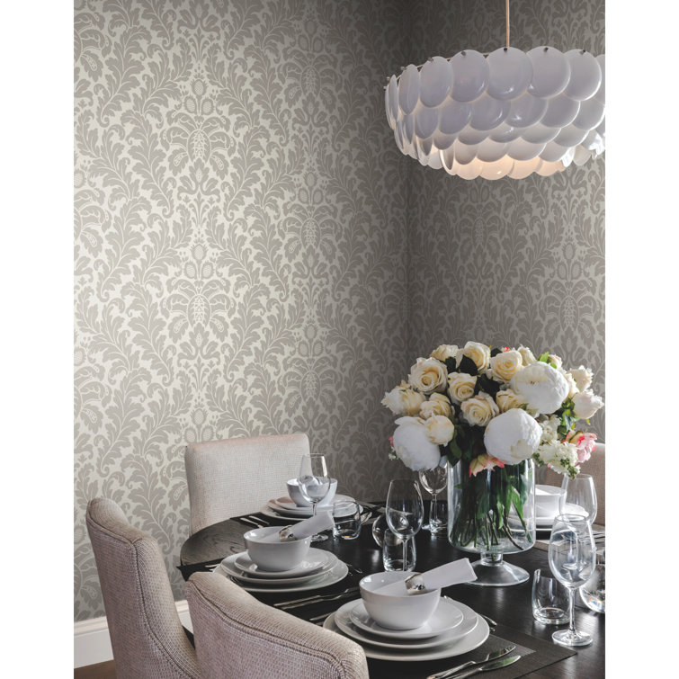 Modern Romance Grey Non-Pasted Washable Wallpaper