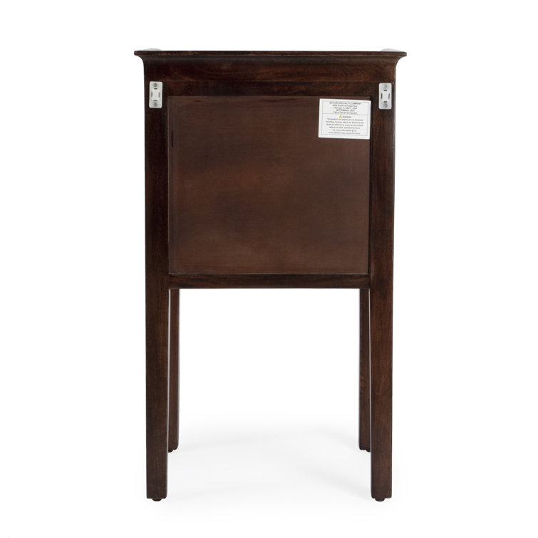 Gabriel Artifacts Finish Mango Wood Side Table with Brass Hardware