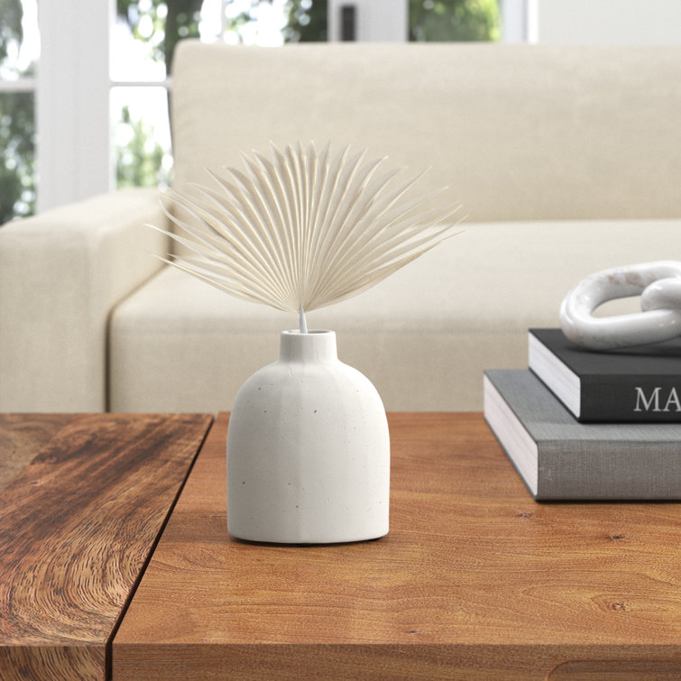 White Handcrafted Ceramic Bud Table Vase