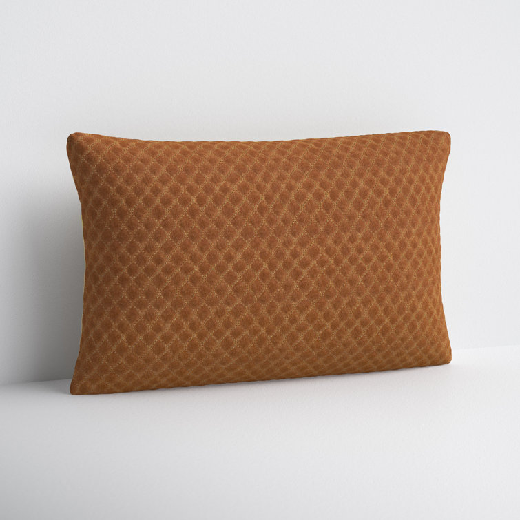 Floretta Chevron Embroidered Cotton Velvet Lumbar Pillow