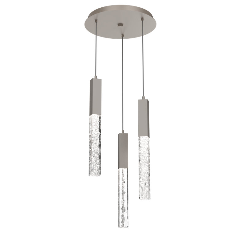 Silver Glass LED Multi-Light Pendant