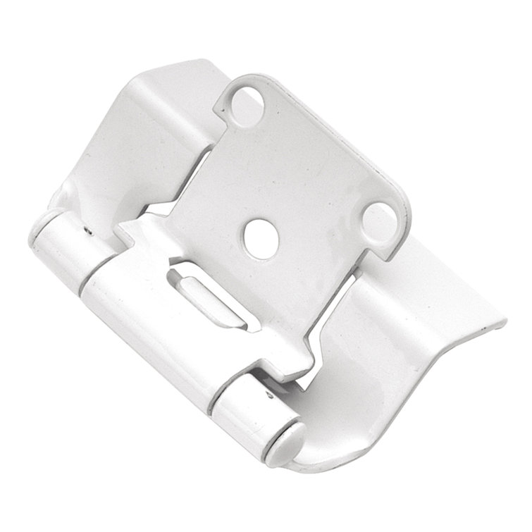 White Powder Coat Full Wrap Cabinet Hinges