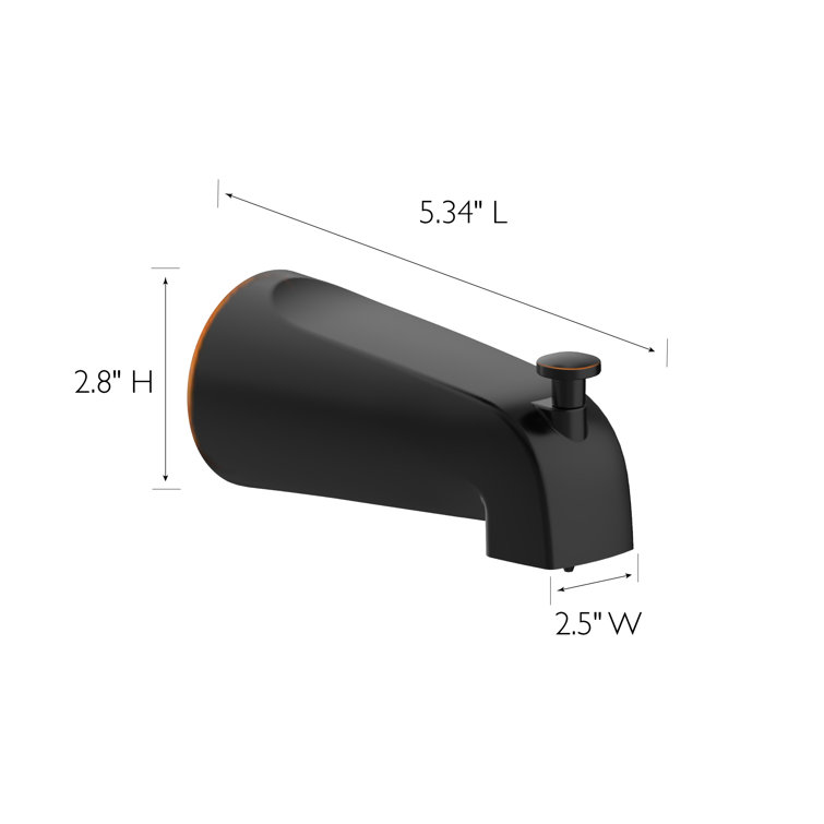 Elegant Oil Rubbed Bronze Universal Tub Spout with Diverter