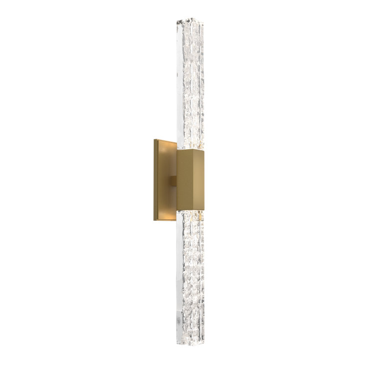 Axis Oversized Gilded Brass 26" LED Wall Sconce with Artisan Cast Glass