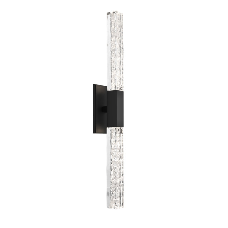 Axis Double Matte Black LED Dimmable Oversized Sconce