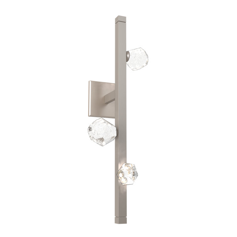 Stella Celestial-Inspired 24" Dimmable Silver Sconce with Crystal Accents