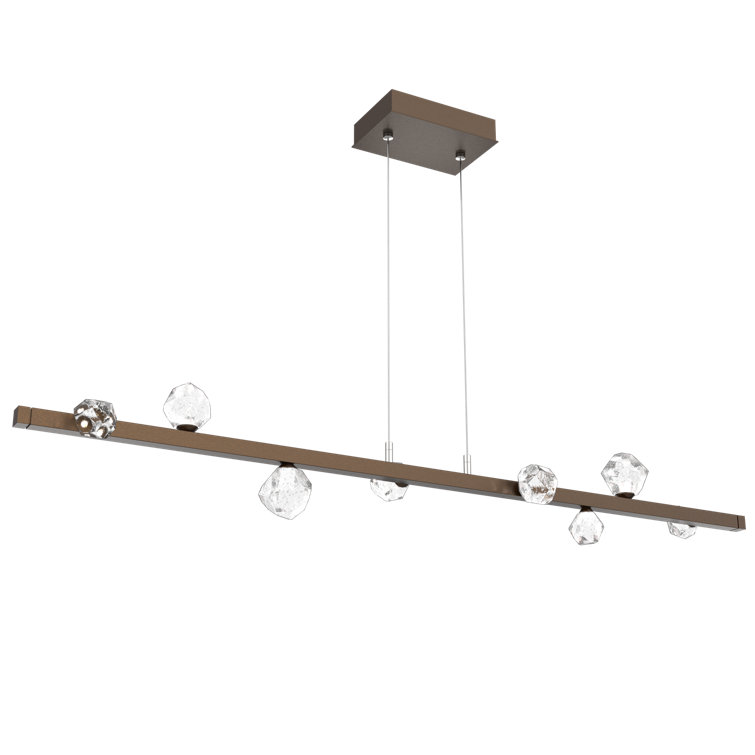 Celestial Sky 54'' Bronze & Satin Nickel LED Kitchen Island Light