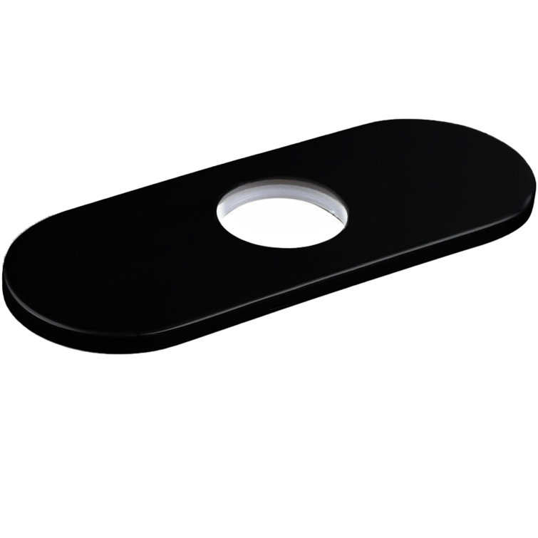Matte Black Brass 6-Inch Bathroom Faucet Deck Plate