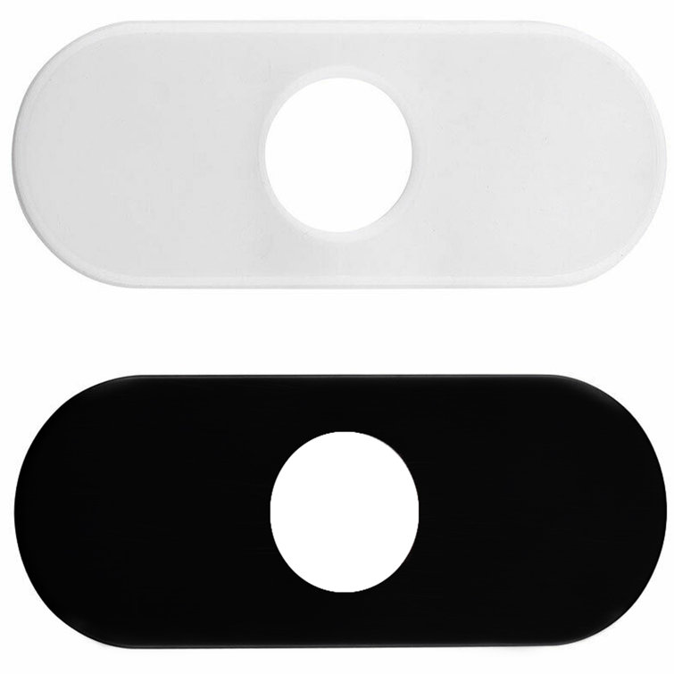 Matte Black Brass 6-Inch Bathroom Faucet Deck Plate