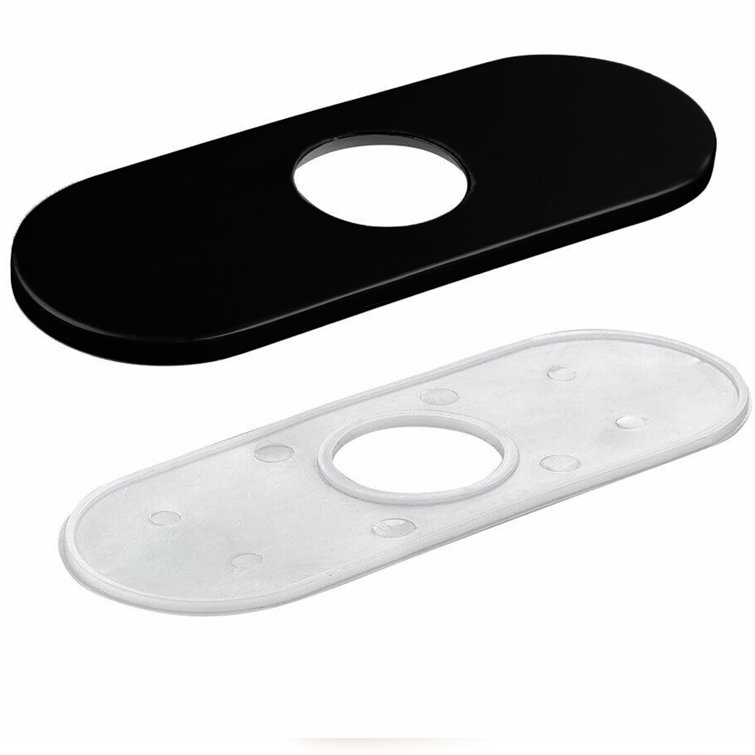 Matte Black Brass 6-Inch Bathroom Faucet Deck Plate