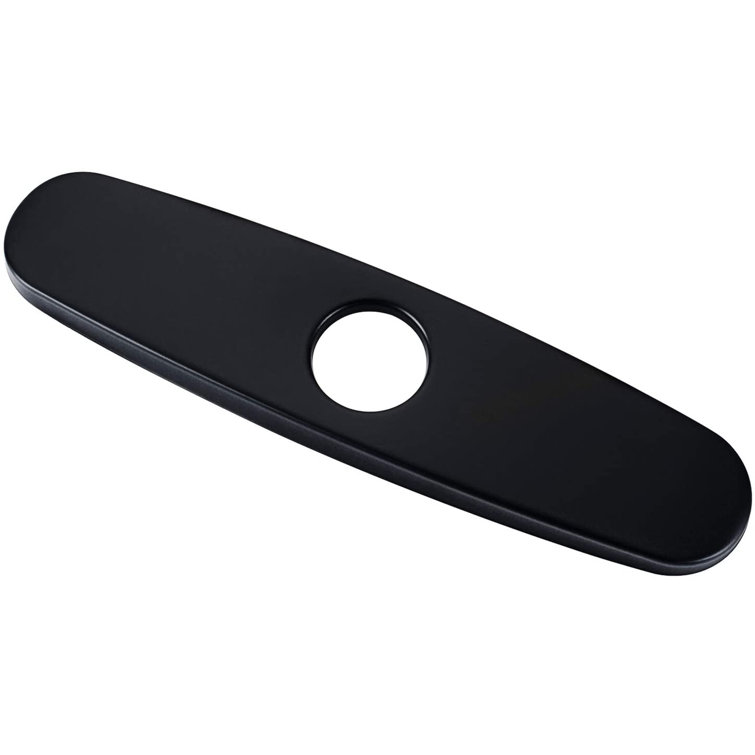 Matte Black 10-Inch Kitchen Faucet Deck Plate