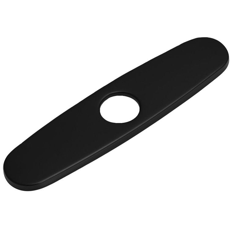 Matte Black 10-Inch Kitchen Faucet Deck Plate